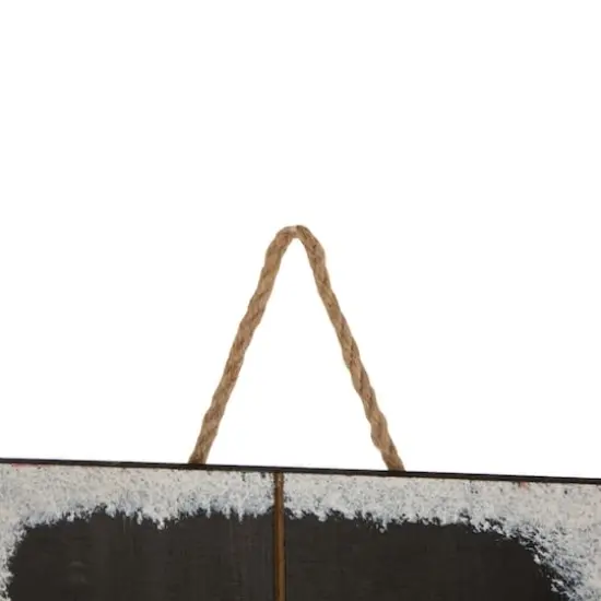 Glitzhome&reg; 42" Be Merry Wooden Snowman Porch Sign {7}