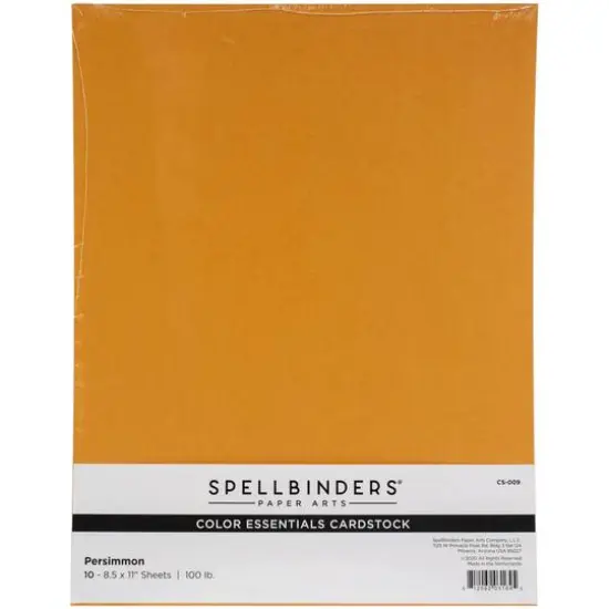 Spellbinders&reg; Color Essentials 8.5" x 11" Cardstock, 10 Sheets Persimmon {1}