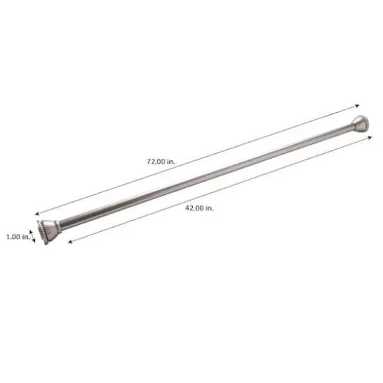 Bath Bliss Satin Nickel Tension Shower Rod {5}