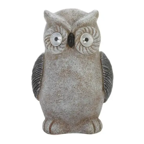 12" Solar Owl Statue {1}