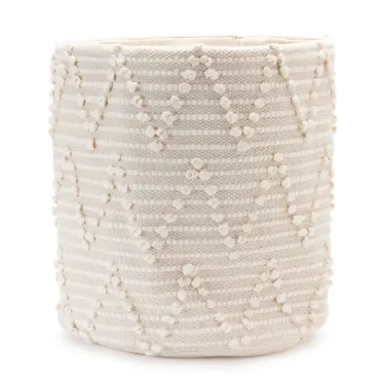 White Woven Cotton Basket Set {3}