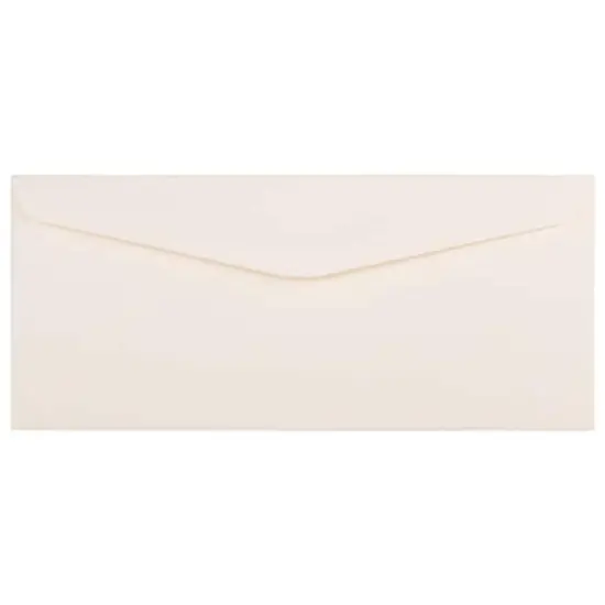 JAM Paper 4.12" x 9.5" Natural White Linen Strathmore Business Envelopes, 50ct. {1}