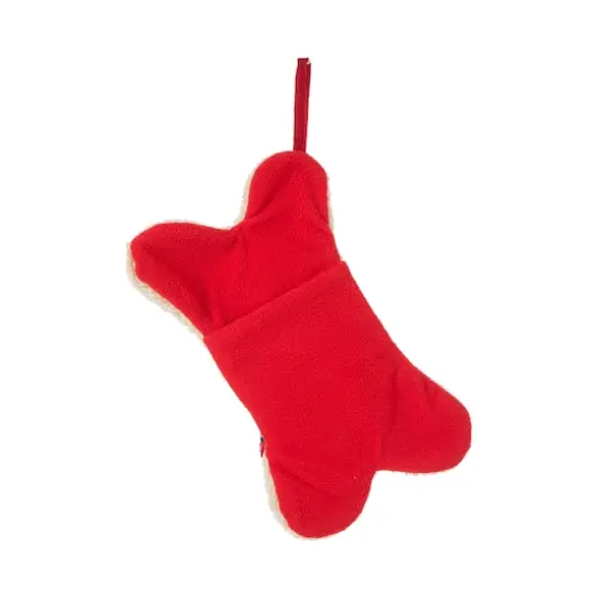 Glitzhome&reg; 12.5" Bone Hooked Stocking {7}