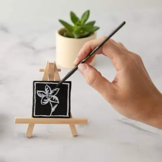 8 Pack 2" x 2"&nbsp;Mini Canvas Panels by Artist's Loft&trade; Necessities&trade; Black {4}