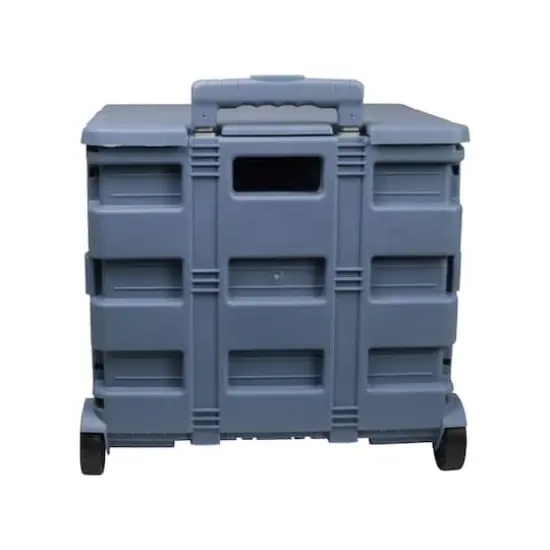 Everything Mary Blue Plastic Collapsible Cart Organizer {4}