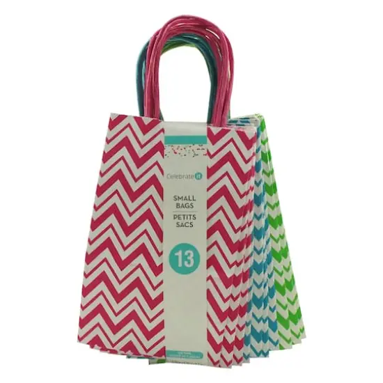 5.25" x 8.5" Bright Chevron Bag Value Pack By Celebrate It&trade; {5}