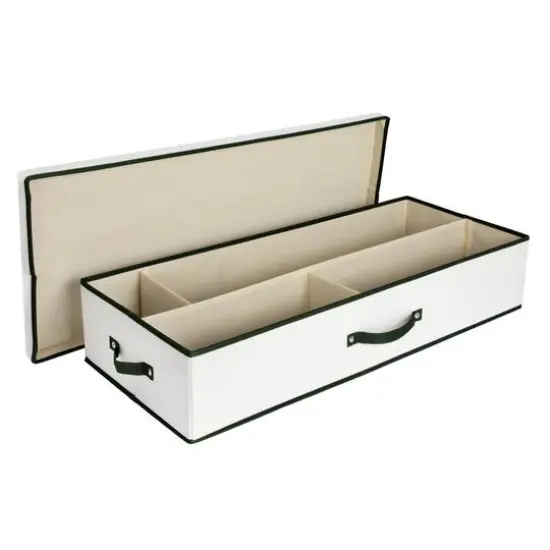 Household Essentials Gift Wrap Storage Box Natural and Green {15}