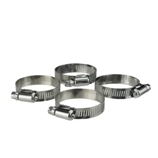 2.75" Stainless Steel Adjustable Swimming Pool Hose Clamps, 4ct. {1}