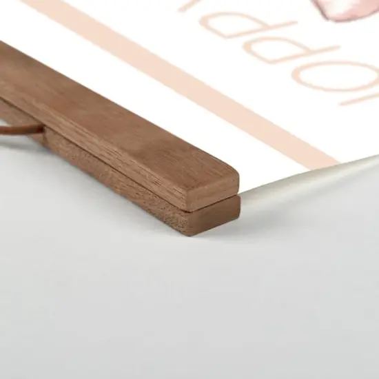 Hoppy Easter Gnome Blush 12" x 18" Teak Hanging Canvas {3}