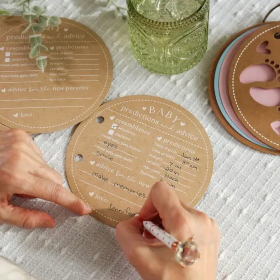 Kate Aspen&reg; Kraft Circle Baby Shower Keepsake Book {5}