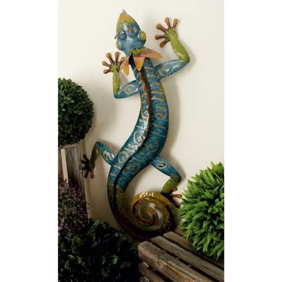 Multicolor Gecko Wall Accent {9}