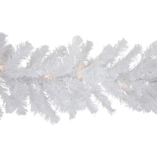 9ft. Clear Lighted Snow White Garland {8}