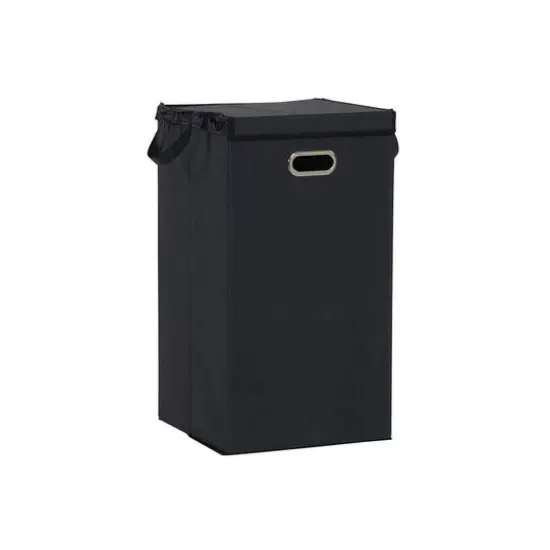 Household Essentials 26" Laundry Hamper with Lid Black {9}