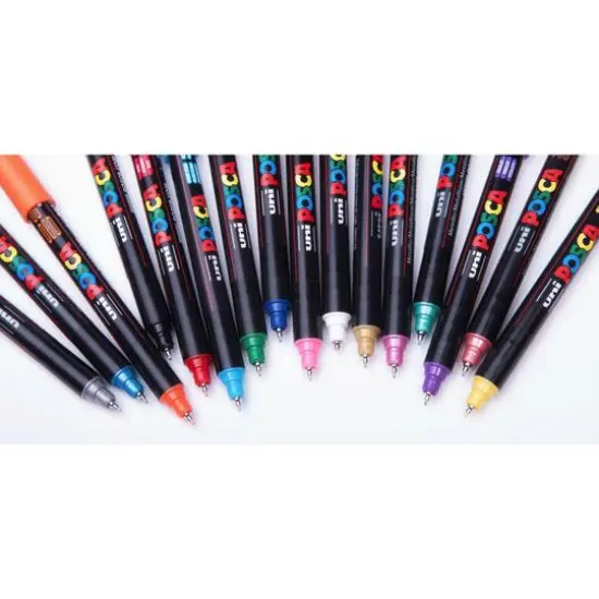 Posca PC-1MR Extra-Fine Paint Marker Sunshine Yellow {6}