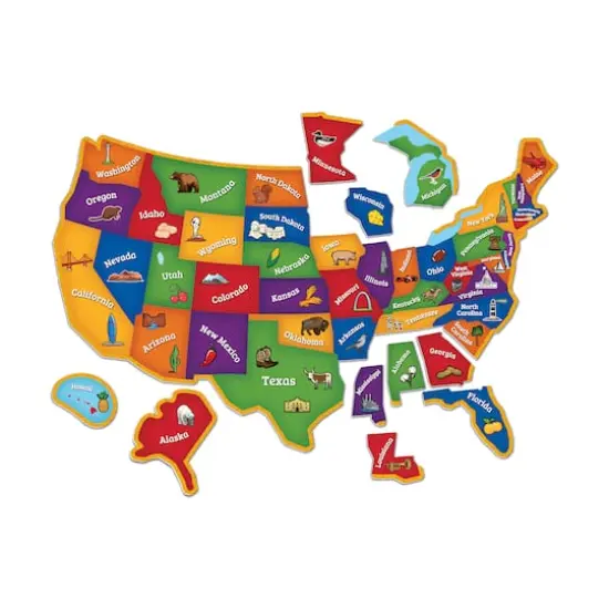 Learning Essentials&trade; Magnetic U.S. Map 44 Piece Puzzle {3}