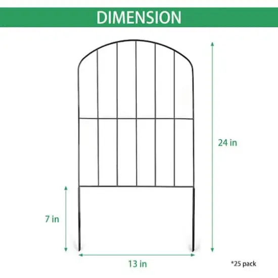 NEX&trade; Metal Panel Arch Garden Fence, 25ct. {4}