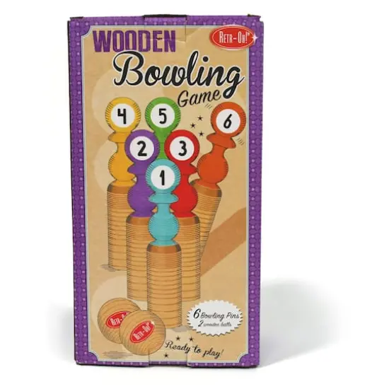 Fun2Give&reg; Retr-Oh!&trade; Wooden Bowling Game {5}
