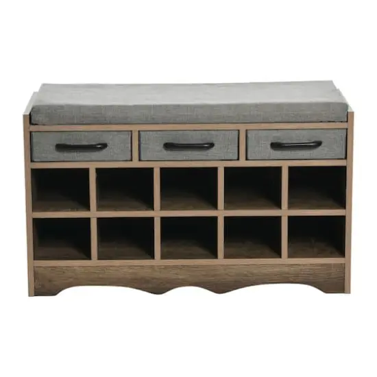 Household Essentials 32" Storage Bench Ashwood {5}