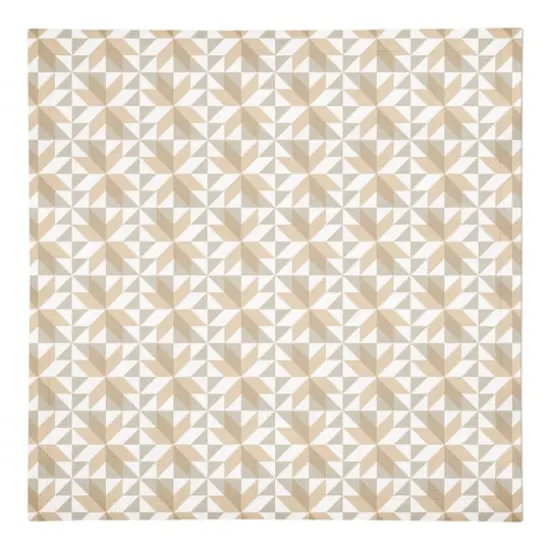 Neutral Barn Star Pattern Cotton Twill Napkin {1}