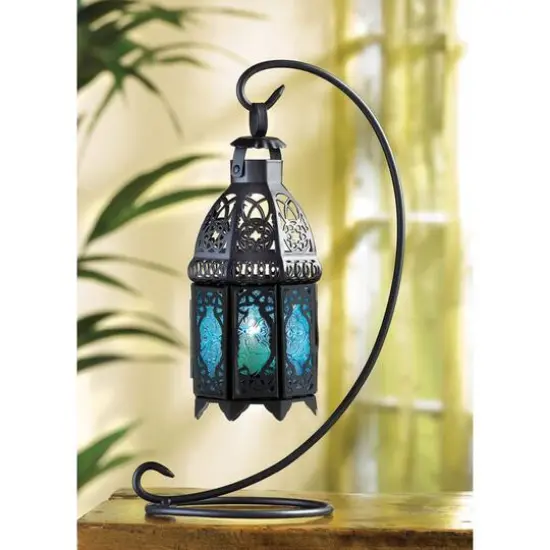 13" Sapphire Nights Table Lantern {5}