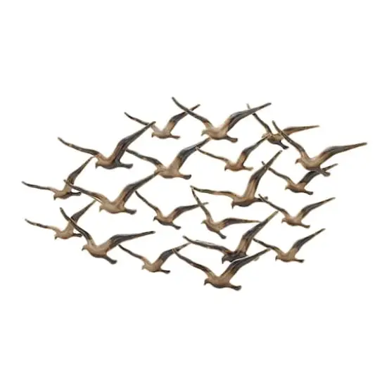 Gold Iron Coastal Birds Wall D&eacute;cor {1}