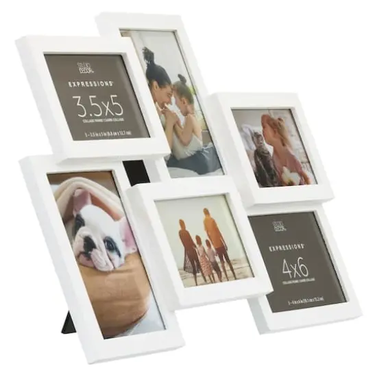 Expressions&trade; 6 Opening White Collage Frame by Studio D&eacute;cor&reg; {4}