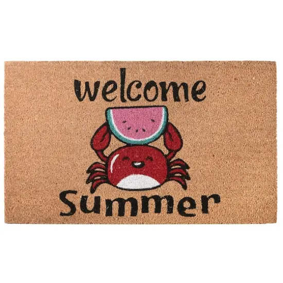 Welcome Summer Crab Coir Doormat {1}