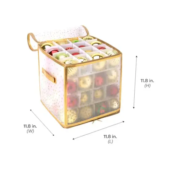 Simplify Clear & Gold Ornament Organizer {5}