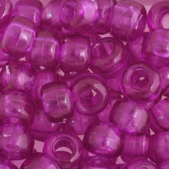 John Bead 9mm Transparent Pony Beads, 1,000ct. Raspberry Iris {2}