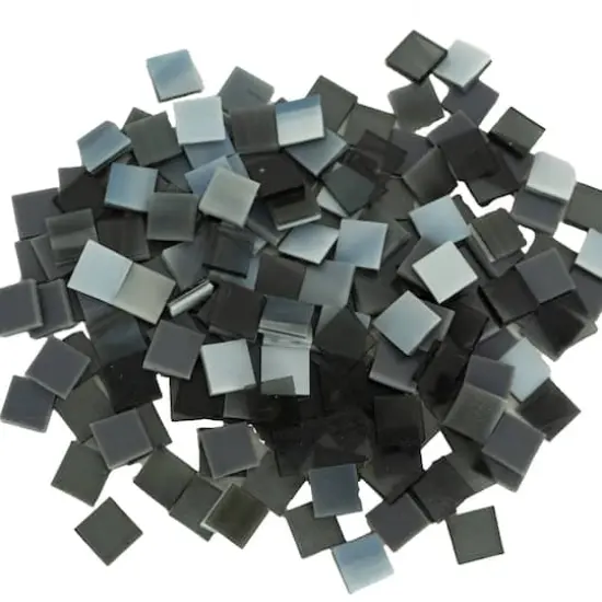 Oceanside Compatible&trade; Small Gray Mosaic Stained Glass Squares, 8oz. {1}