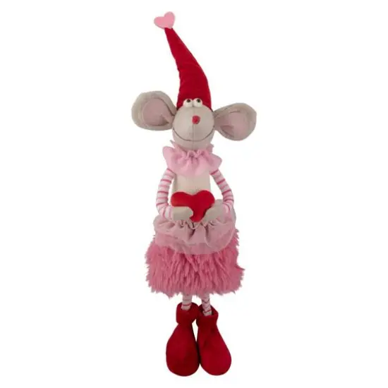 20" Standing Plush Girl Mouse Valentine's Day Figure {1}