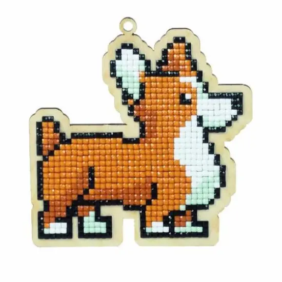 Wizardi Diamond Painting Ornament Kit Dog Rocky {1}