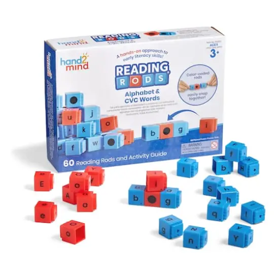 hand2mind Reading Rods&reg; Alphabet & CVC Words Set {1}