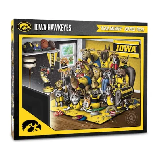 College Football Purebred Fans A Real Nailbiter 500 Piece Puzzle Iowa Hawkeyes {1}