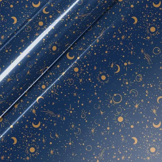 Siser&reg; EasyPatterns&reg; Plus Starfield Heat Transfer Vinyl Blue/Gold {1}