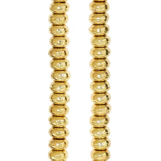 Gold Toned Metal Rondelle Beads, 4mm by Bead Landing&trade; {1}