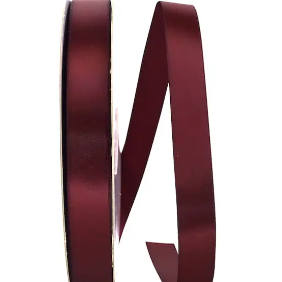 JAM Paper 7/8" x 100yd. Double Face Satin Ribbon Burgundy {1}