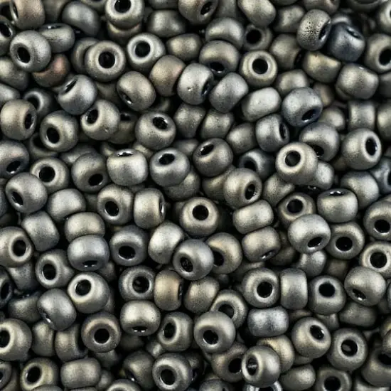 John Bead 8/0 Miyuki Glass Seed Beads, 12g Silver Gray Matte Metallic {1}