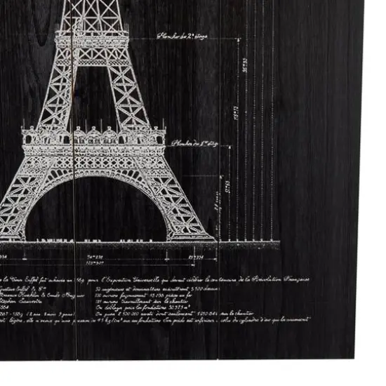 Black Wood Coastal Wall Decor, 24" x 2" x 32" {4}