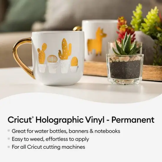 Cricut&reg; Permanent Holographic Vinyl, Blue Sampler {4}