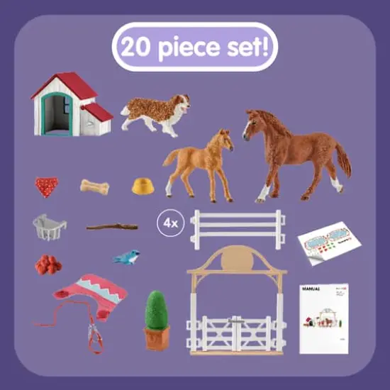 Schleich Horse Club Hannah's Guest Horses with Ruby the Dog Playset {5}