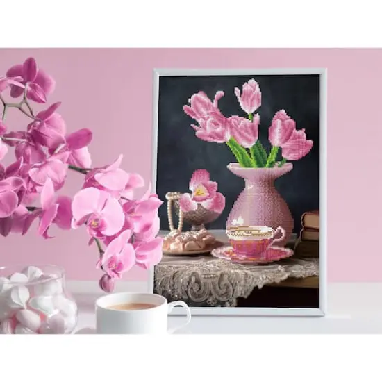 Simply Dotz&reg; Intermediate Daybreak Tulips Diamond Painting Kit {5}