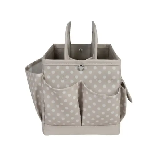 Everything Mary Tan Dots Collapsible Craft Caddy {10}