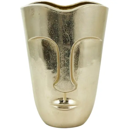 Gold Glam Aluminum Face Vase Set {4}