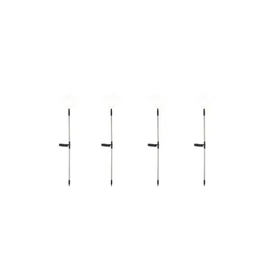Hello Honey&reg; Black Stainless Steel Stakes with LED Solar Powered Starburst Light & 180 Lights, 4ct. {4}