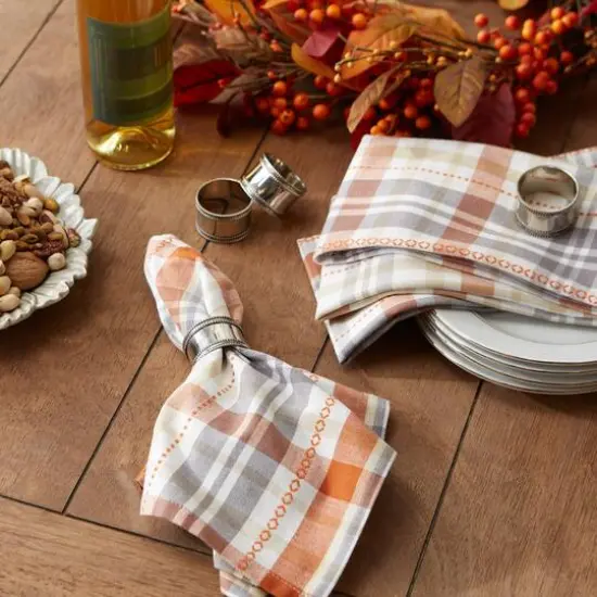 DII&reg; Autumn Afternoon Plaid Dinner Napkins, 6ct. {5}