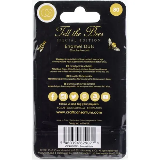 Craft Consortium Tell the Bees Adhesive Enamel Dots {3}