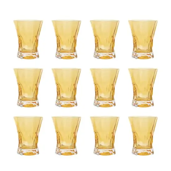 Hello Honey&reg; 10oz. Amber Faceted Drinking Glasses, 12ct. {1}