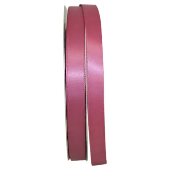 JAM Paper 5/8" x 100yd. Double Face Satin Ribbon Colonial Rose {1}