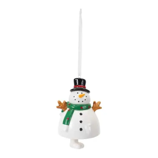 12ct. Ceramic Snowman Bell Ornament {4}